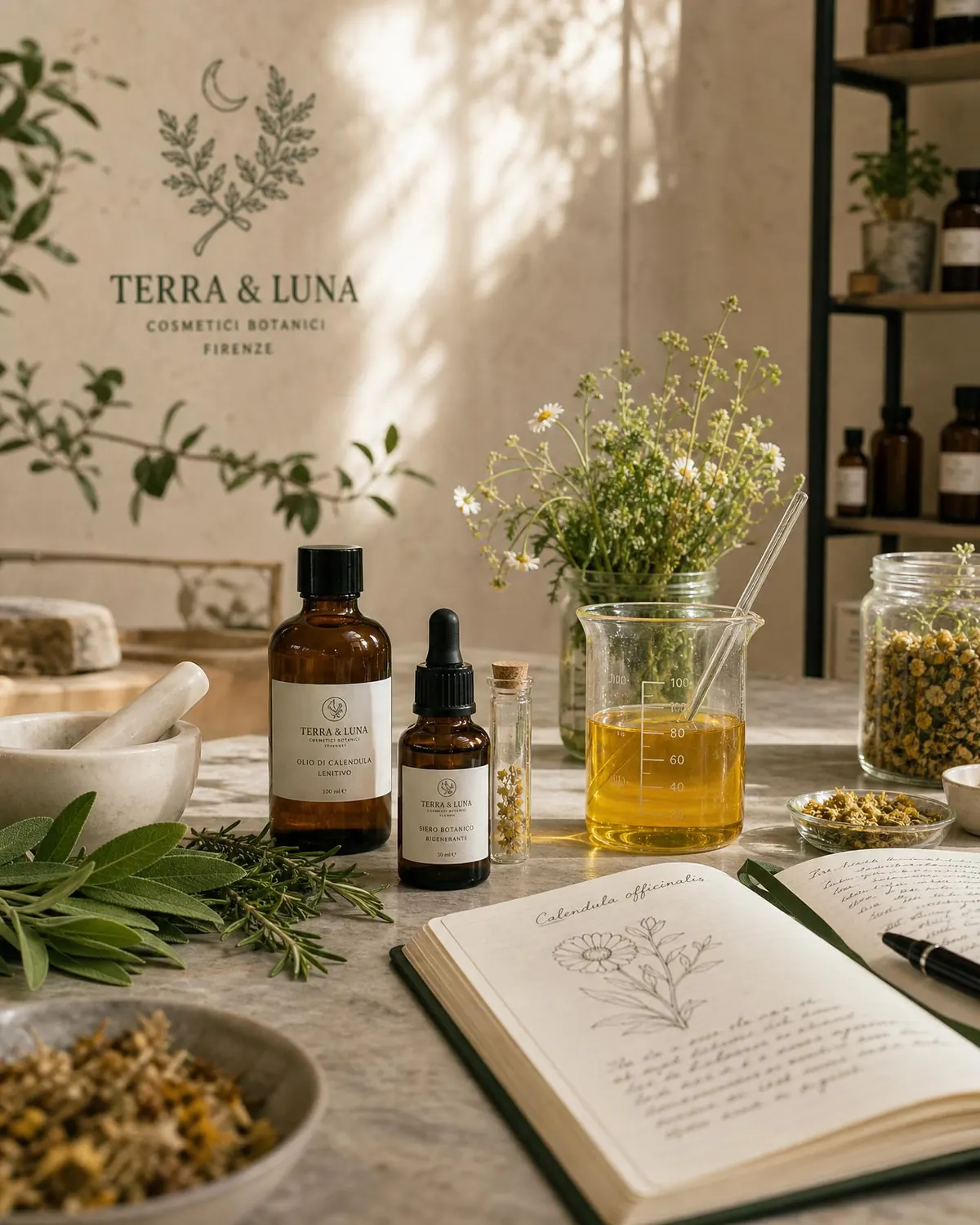 Laboratorio veneto di cosmesi naturale Nyci con ingredienti botanici